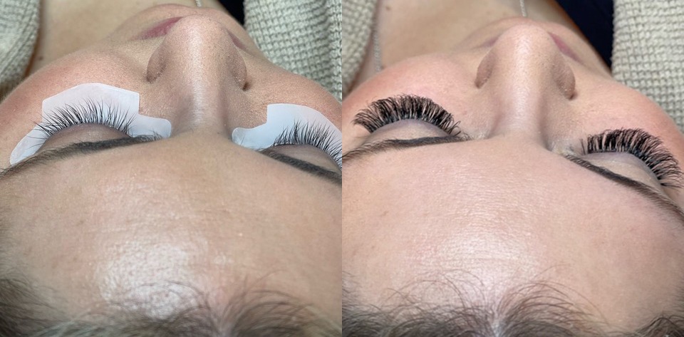 Lash Extensions Before ans After Photo by Spa One in Albany NY