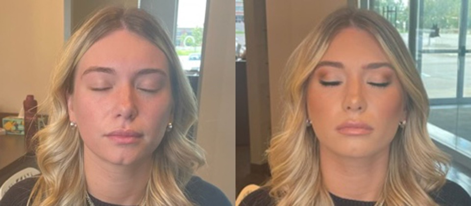 Special Event Makeup Before ans After Photo by Spa One in Albany NY